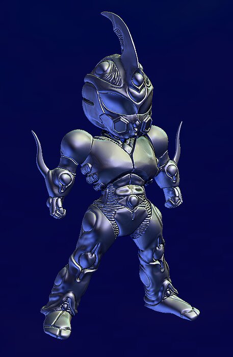 Guyver Anime Character 3D STL Model — view 4