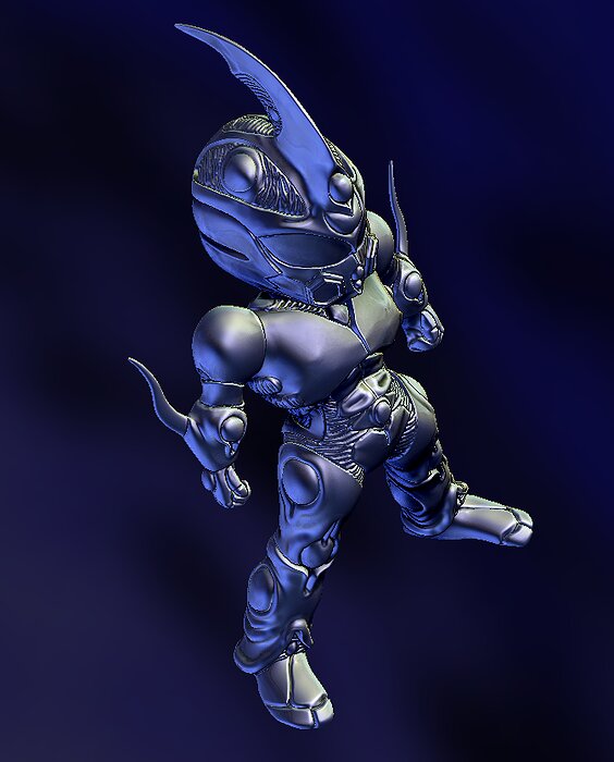 Guyver Anime Character 3D STL Model — view 7