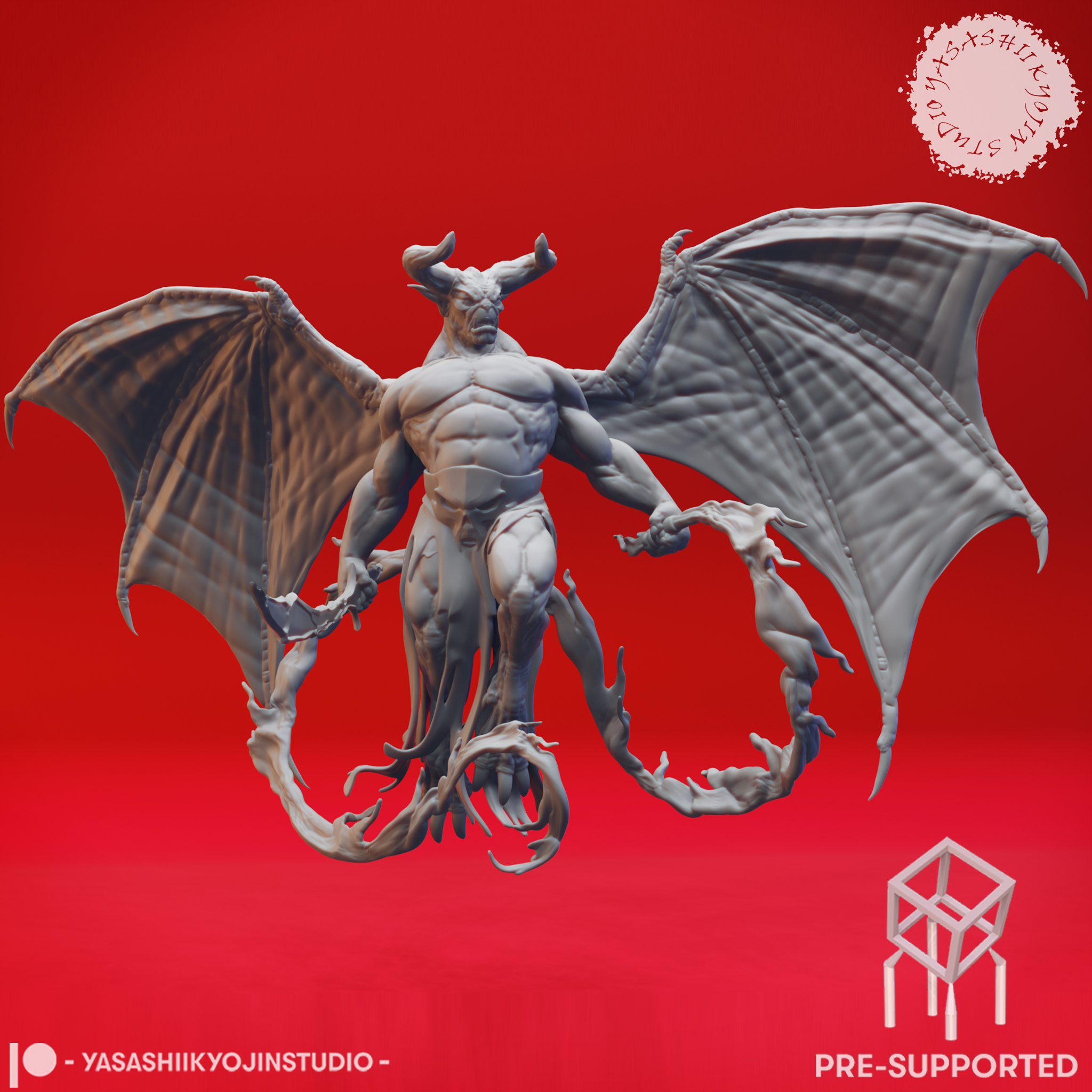 Balor - Tabletop Miniature (Pre-Supported) 3D STL Model — view 2