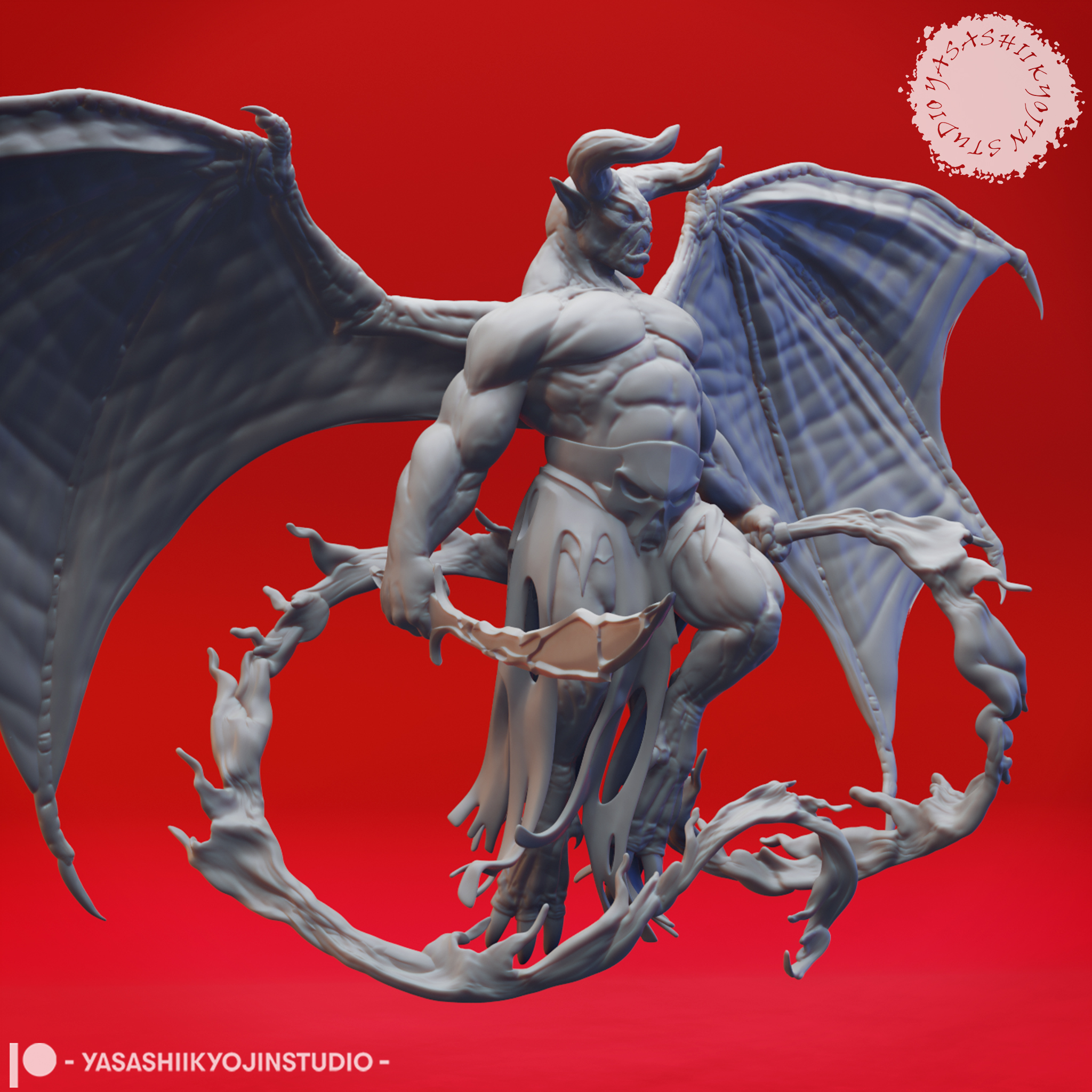 Balor - Tabletop Miniature (Pre-Supported) 3D STL Model — view 4