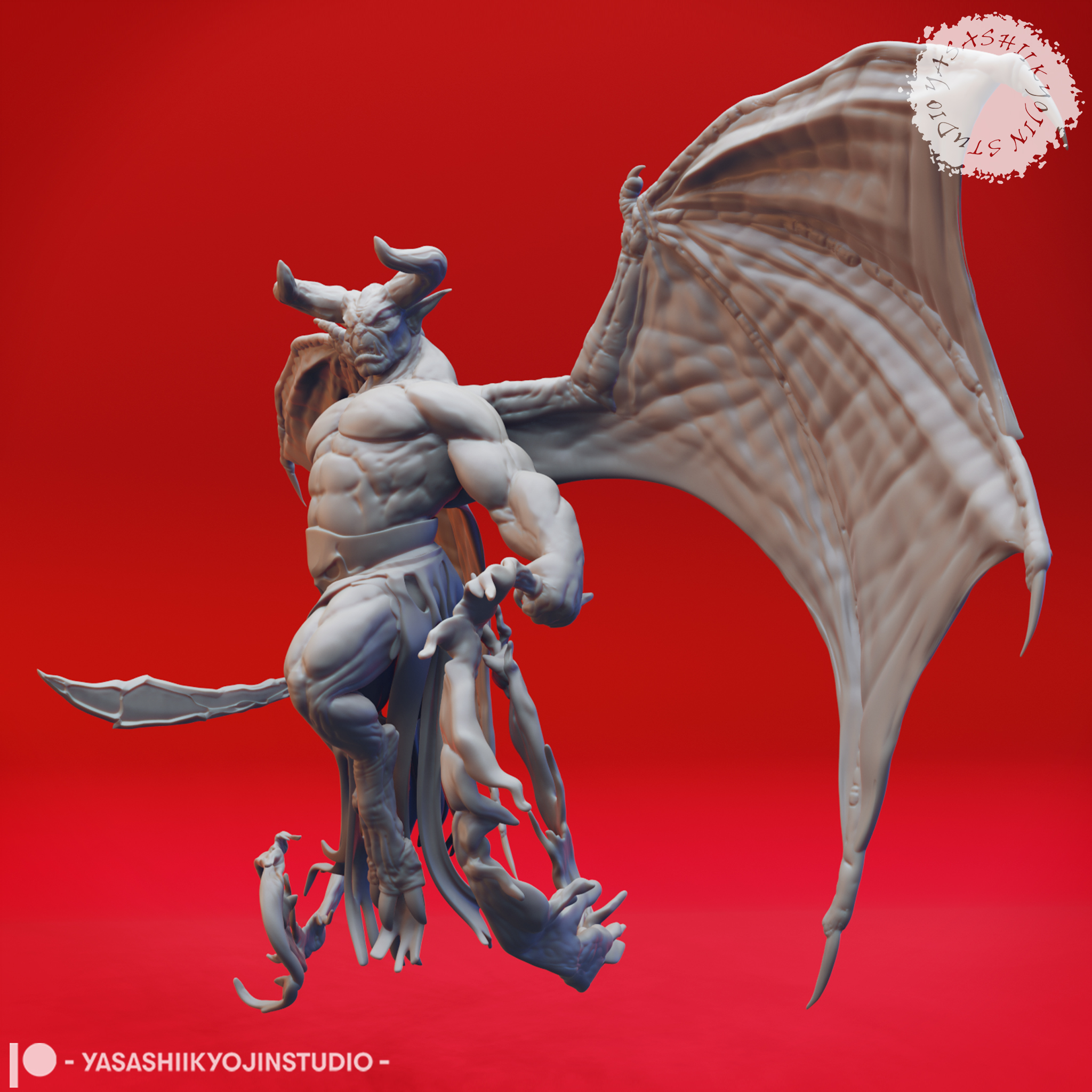 Balor - Tabletop Miniature (Pre-Supported) 3D STL Model — view 5