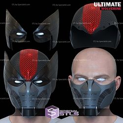 Cosplay STL Files Ultimate Wolverine Helmet Cowl V3 3D Model