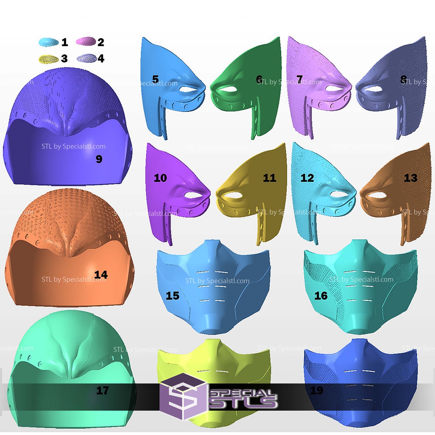 Cosplay STL Files Ultimate Wolverine Helmet Cowl V3 3D Model — view 2