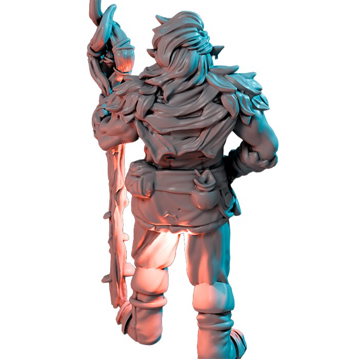 Firbolg IX - Collectible Hero Figurine 3D STL Model — view 2