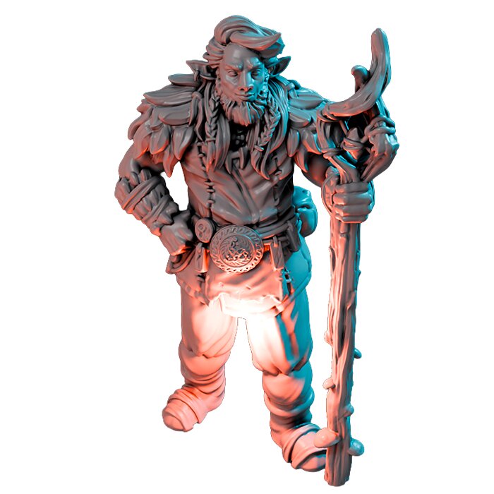 Firbolg IX - Collectible Hero Figurine 3D STL Model — view 3