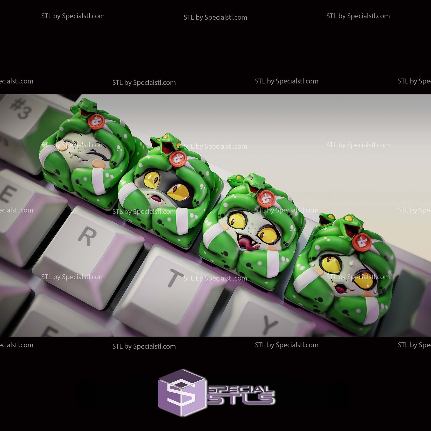 Keycap STL Collection - Dusa Hades 3D Model — view 2