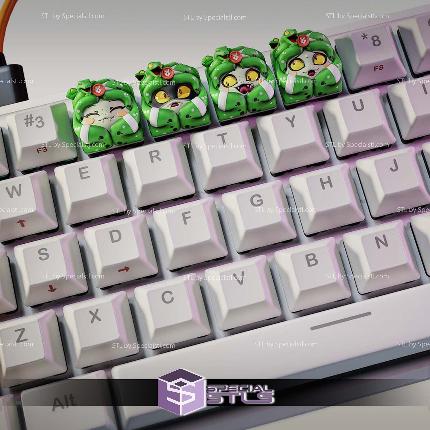 Keycap STL Collection - Dusa Hades 3D Model — view 3
