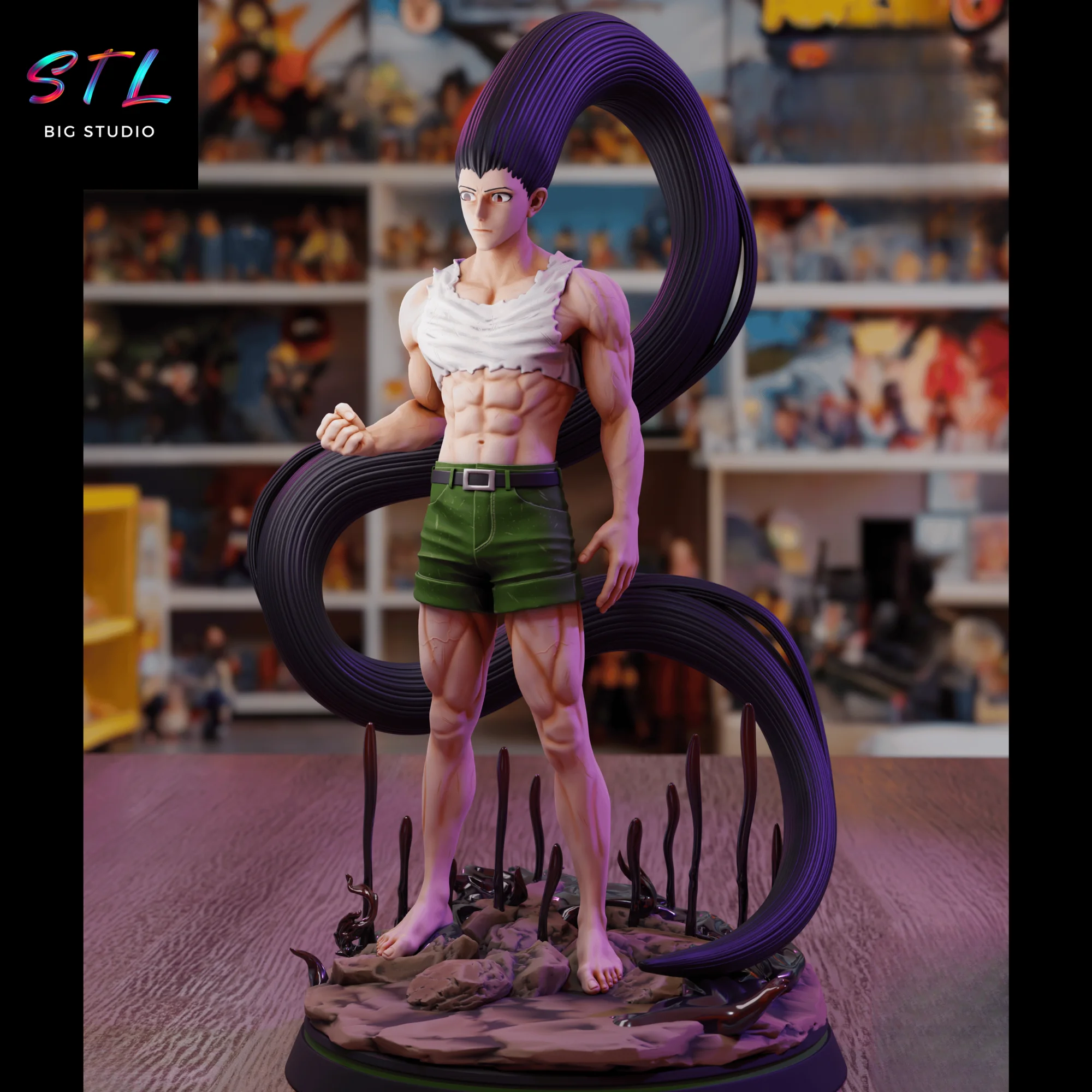 Adult Gon Freecss STL | Hunter x Hunter | 3D Printable Figure Model — view 2