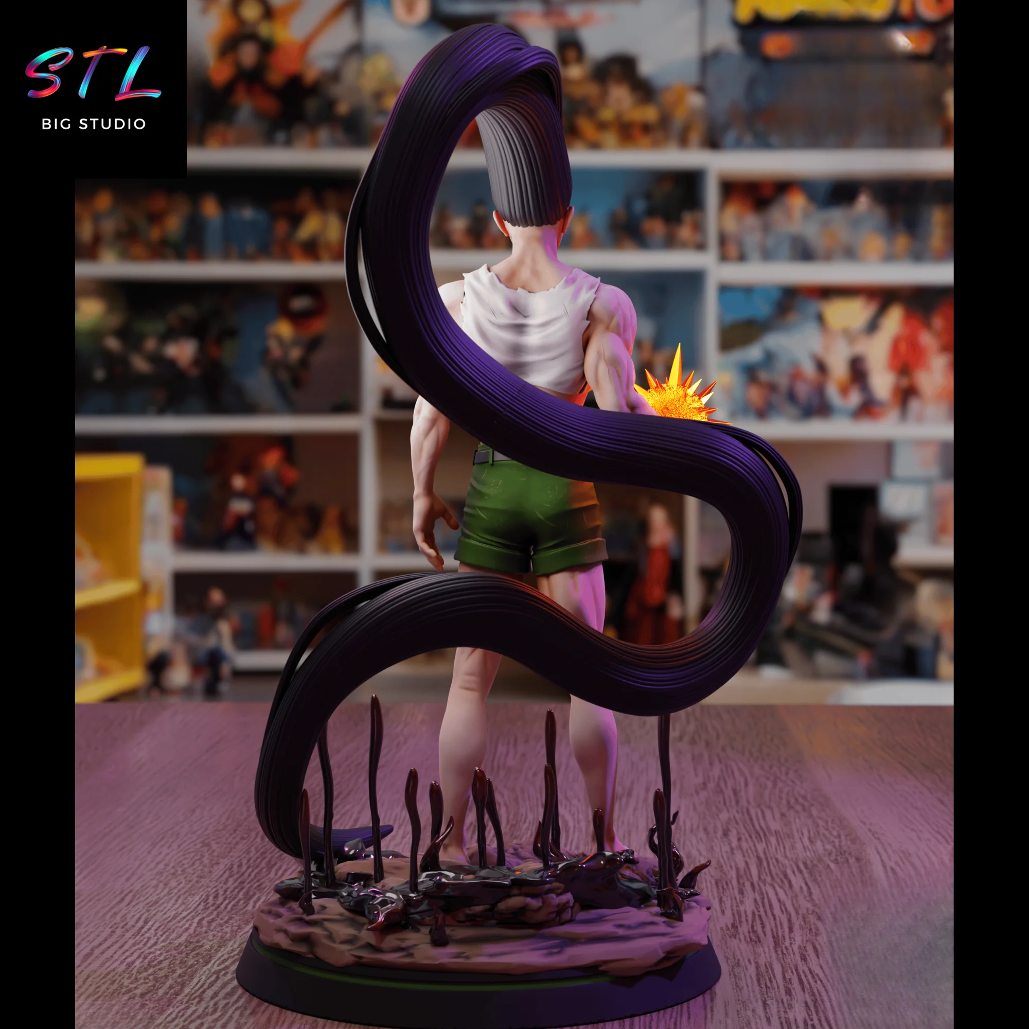 Adult Gon Freecss STL | Hunter x Hunter | 3D Printable Figure Model — view 4