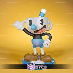 Mugman Cuphead Sculptures 3D Printing STL Model