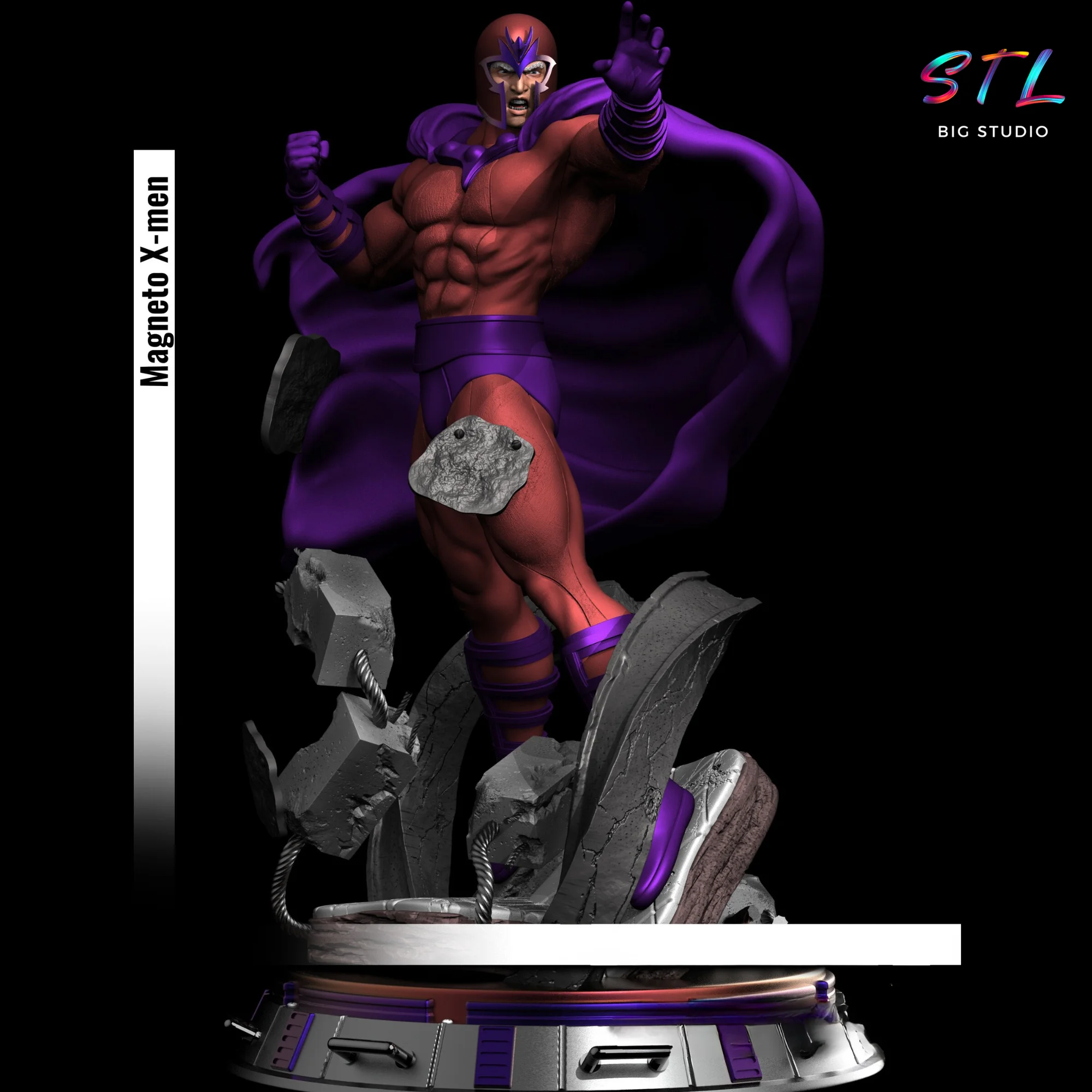 Magneto STL | X-Men | 3D Printable Figure Model