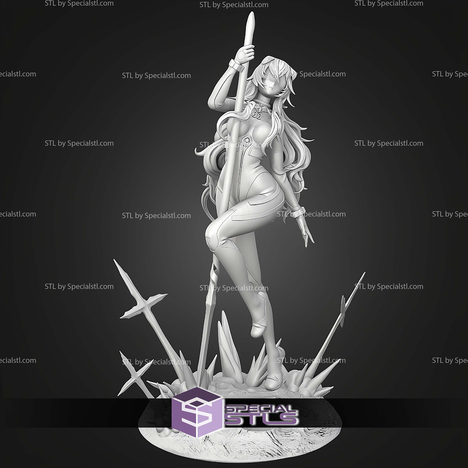 Rei Ayanami Evangelion Calm Pose STL Files 3D Model — view 3