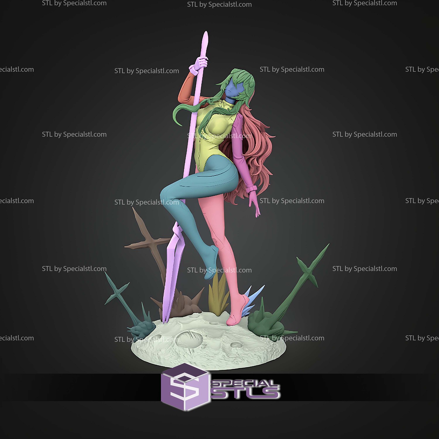 Rei Ayanami Evangelion Calm Pose STL Files 3D Model — view 4