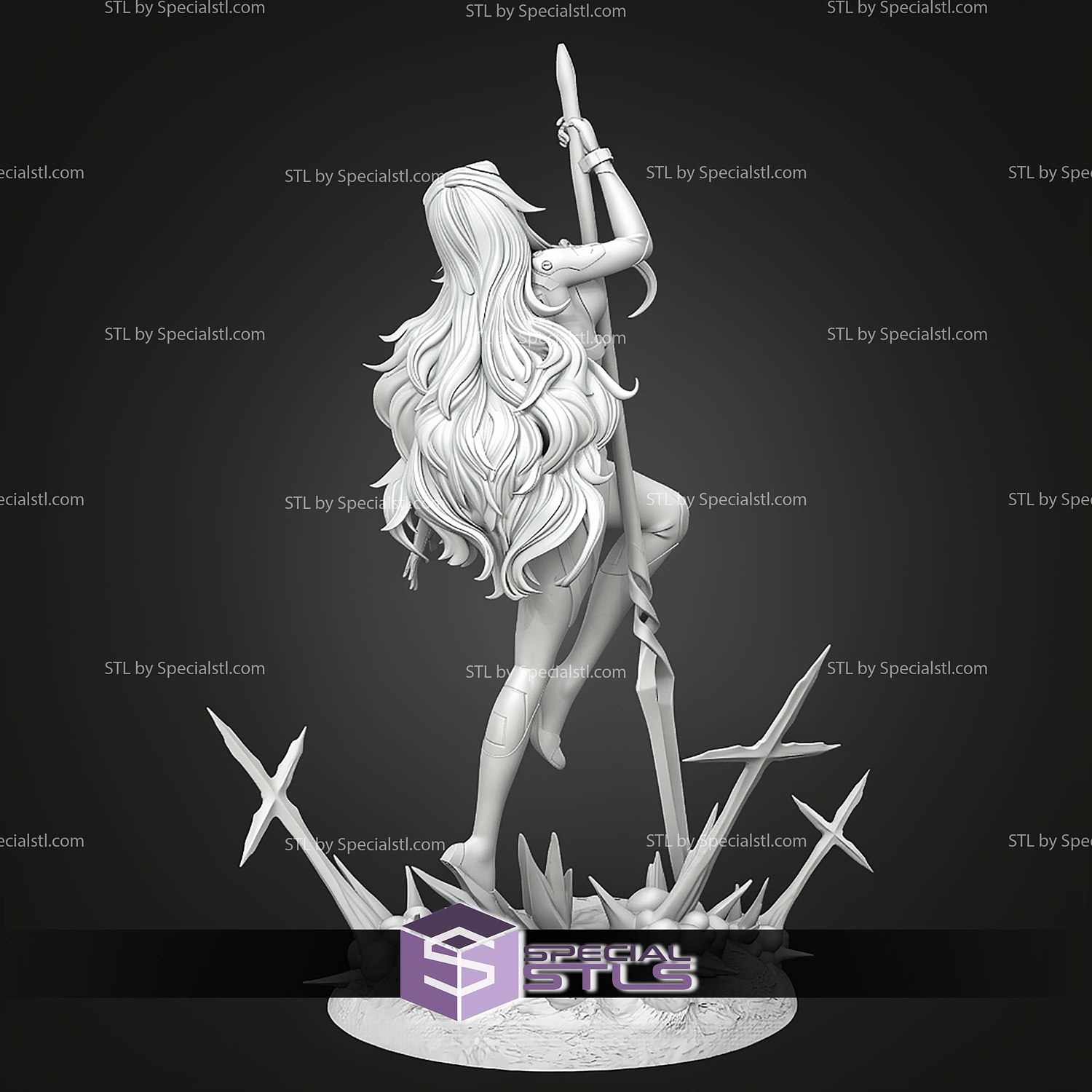 Rei Ayanami Evangelion Calm Pose STL Files 3D Model — view 6