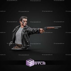 Terminator T-800 Pointing Bust 150mm STL Files 3D Model