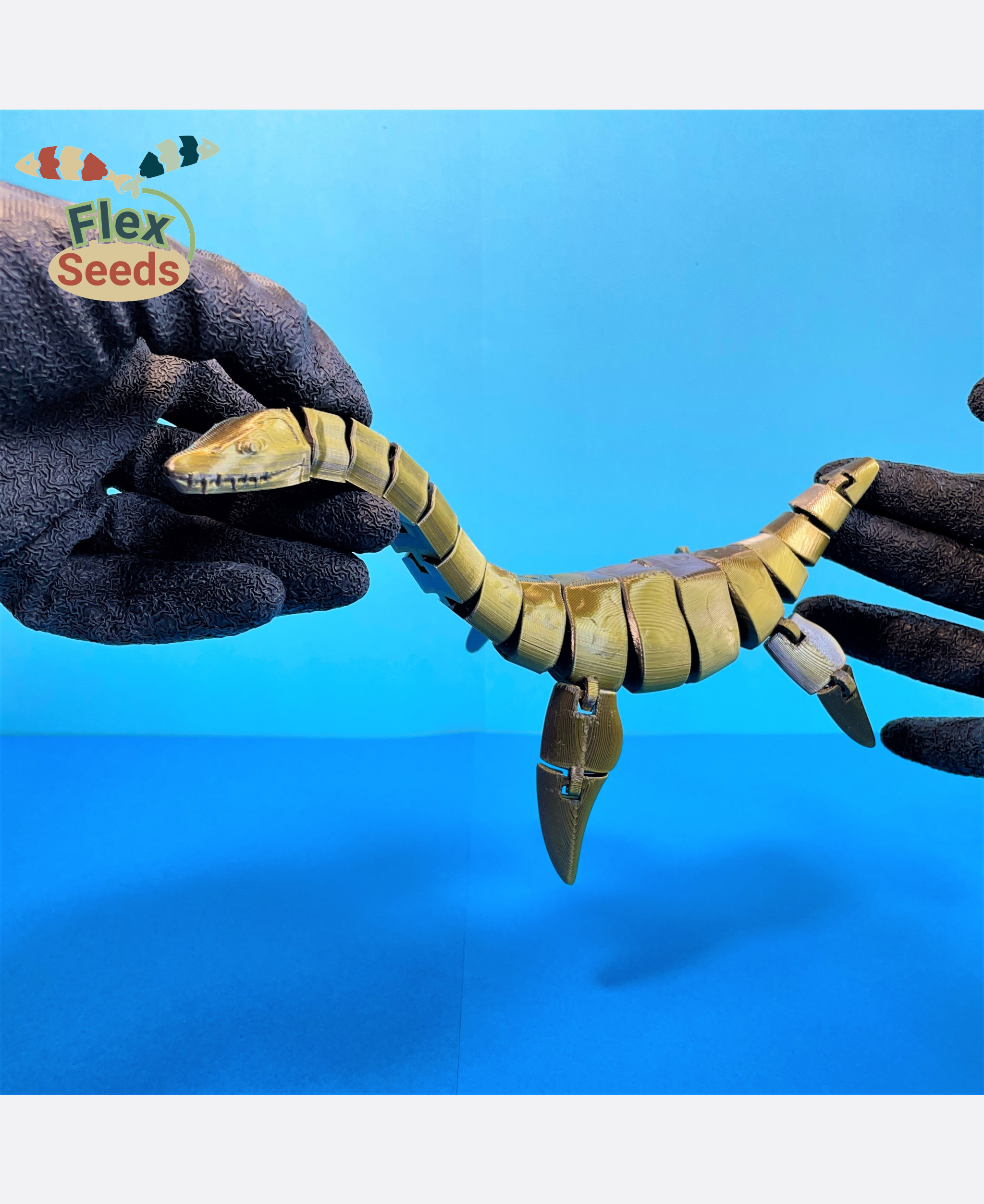 Flexi Plesiosaurus (print-in-placeiosaurus) 3D STL Model — view 6