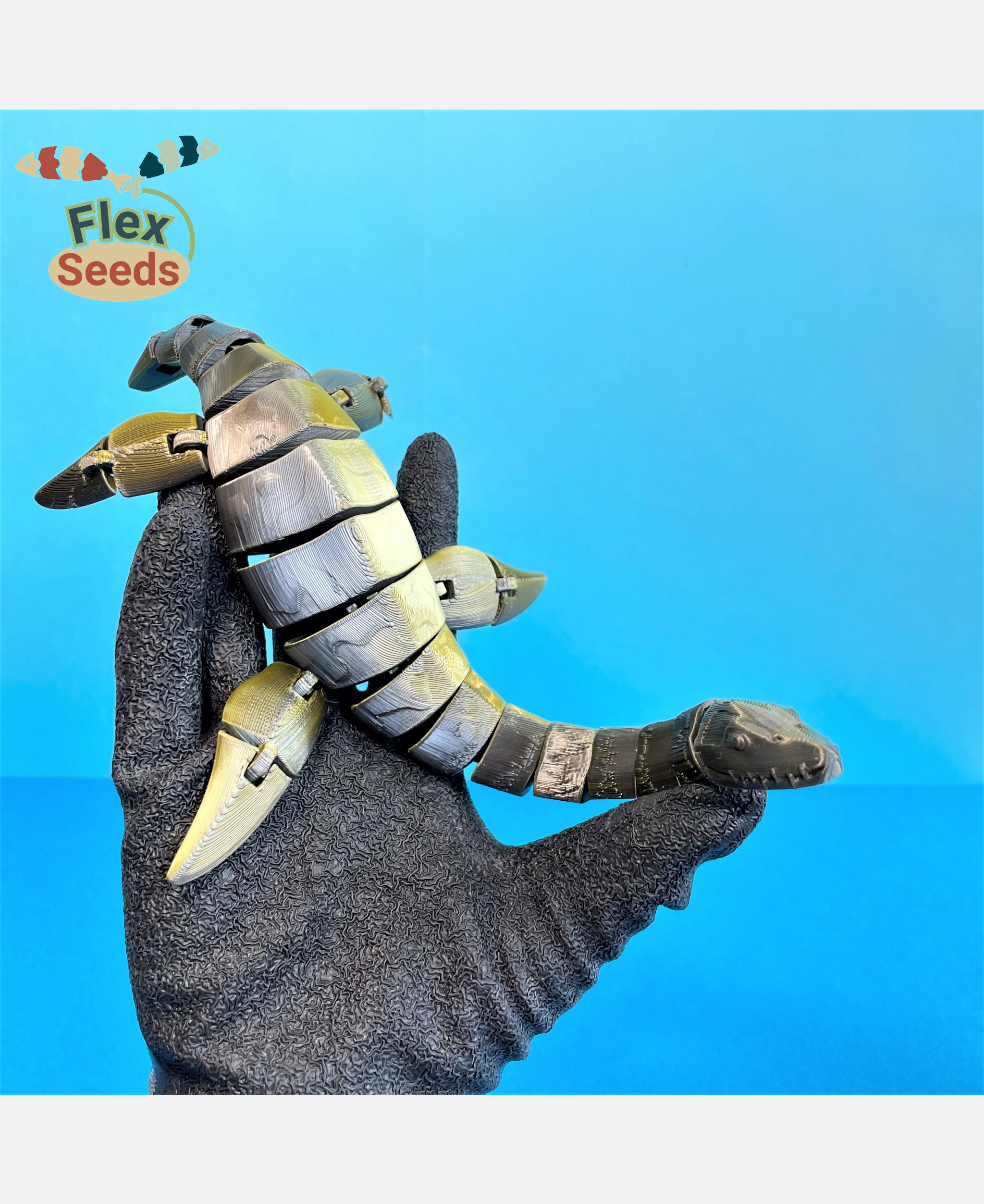 Flexi Plesiosaurus (print-in-placeiosaurus) 3D STL Model — view 8