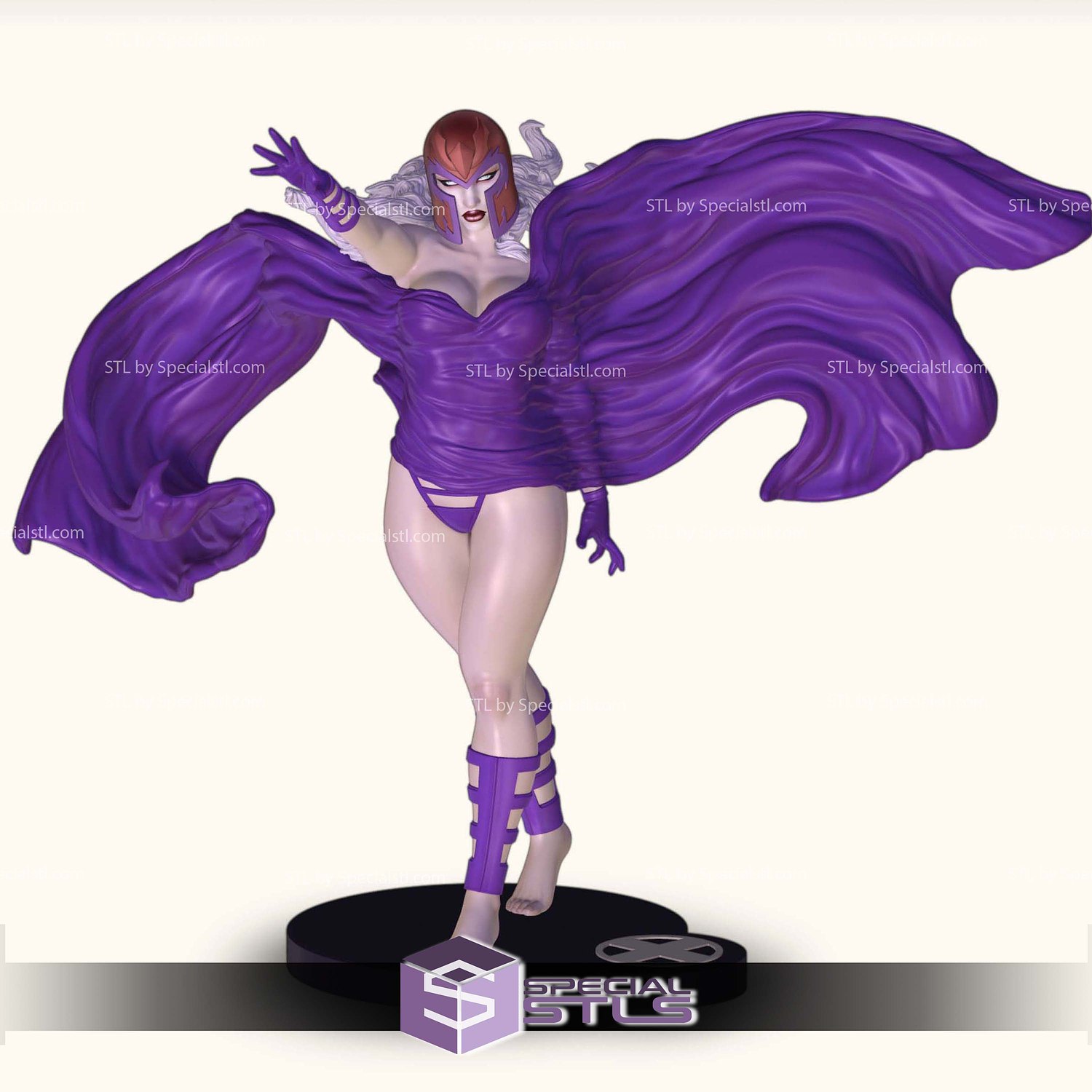 Magneto Woman Female 3D Printer Files STL Model — view 2