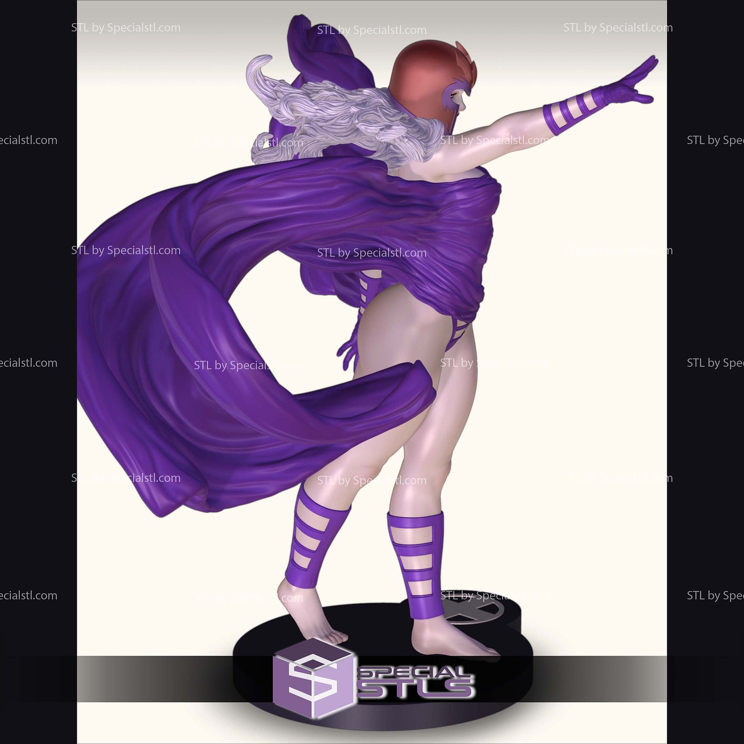 Magneto Woman Female 3D Printer Files STL Model — view 4