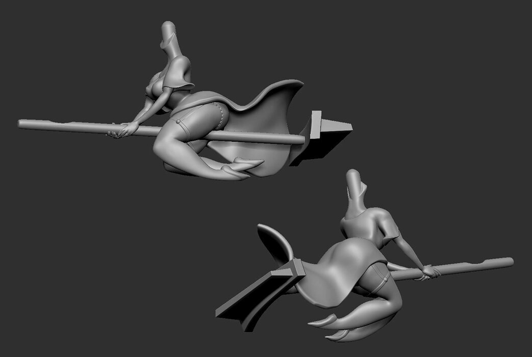 Witch 3D STL Model — view 2