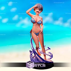 Uzaki-chan Beach Outfit Sculptures 3D Printing STL Model