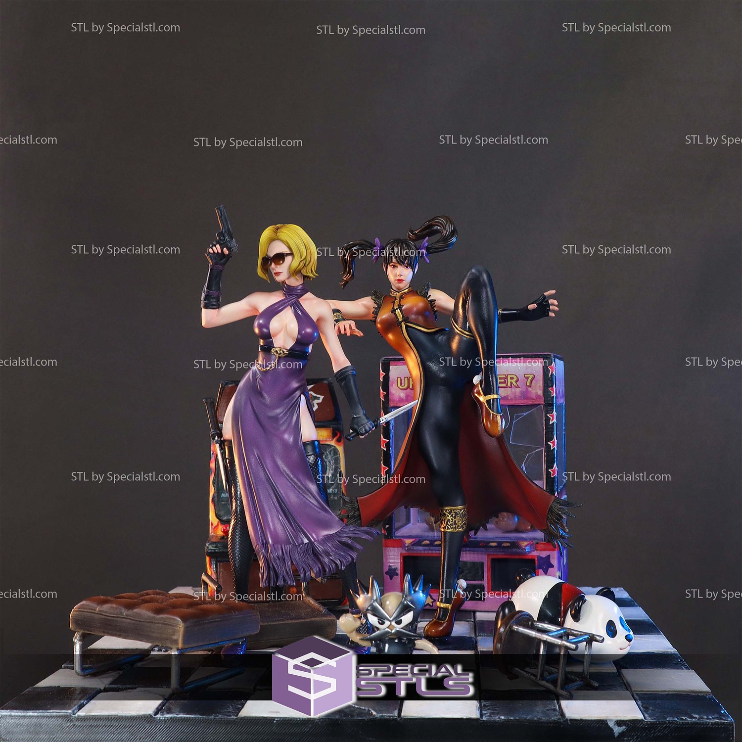 Nina Willams and Ling Xiaoyu Bundle Sculptures 3D Printing STL Model — view 2