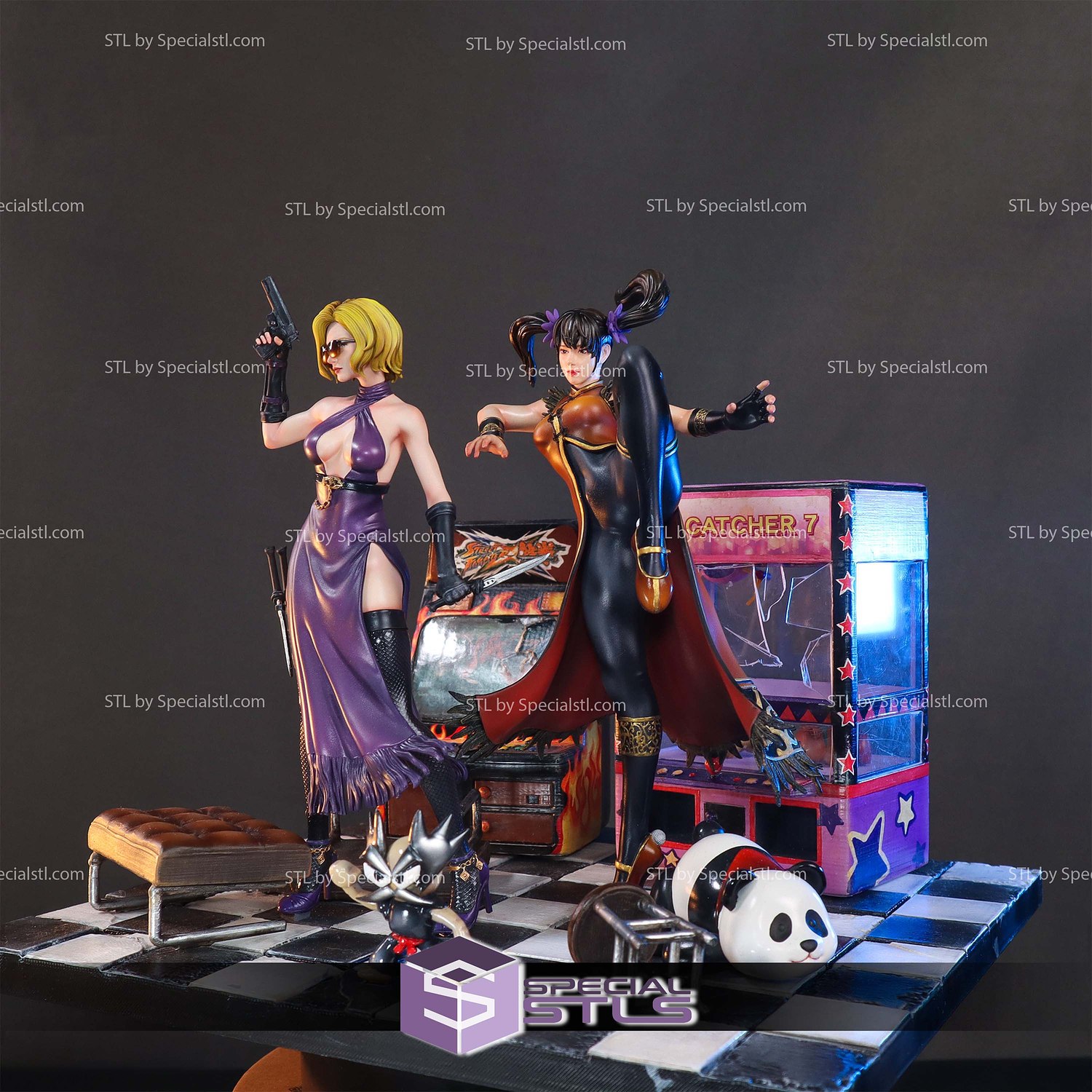 Nina Willams and Ling Xiaoyu Bundle Sculptures 3D Printing STL Model — view 3