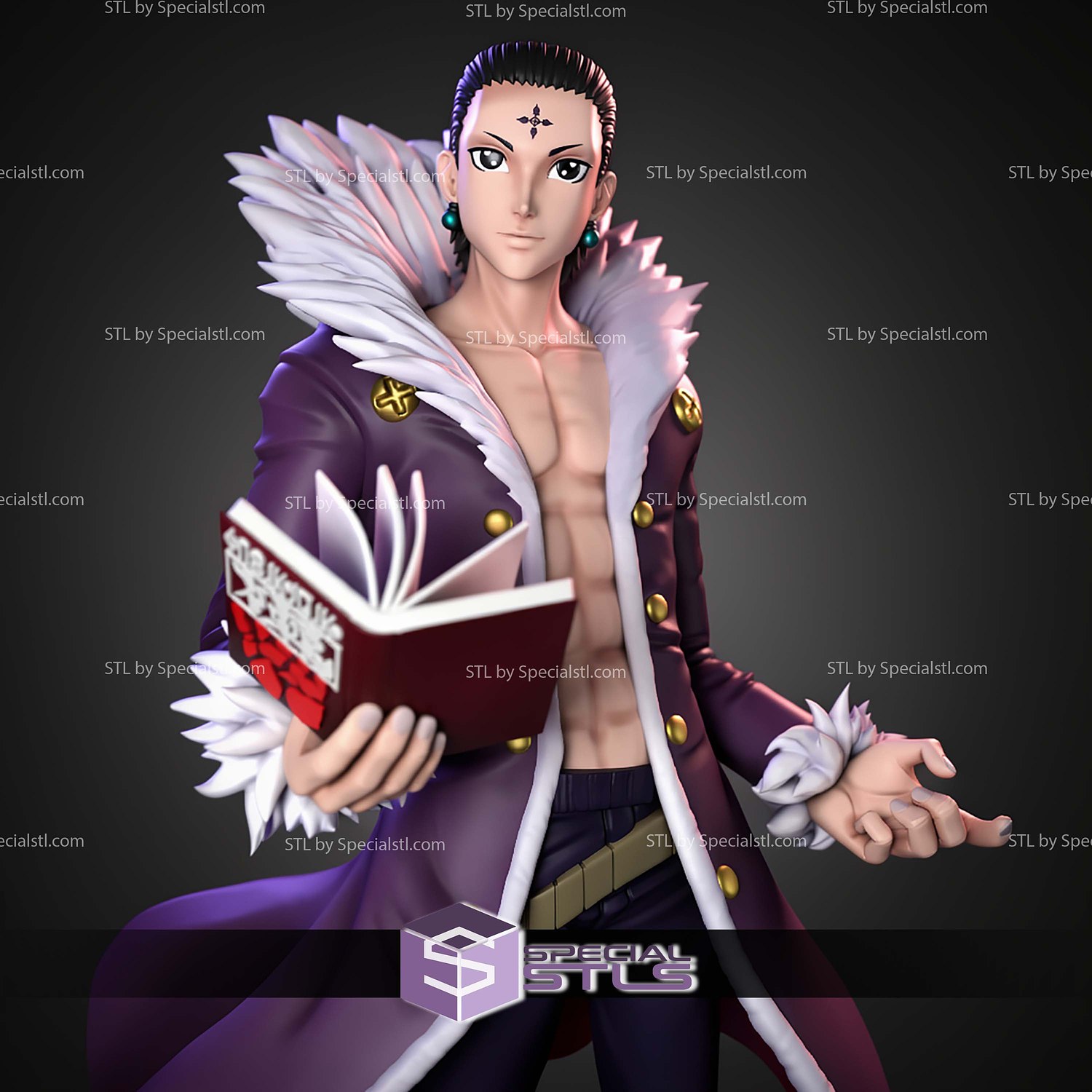 Chrollo Lucilfer Huntet X Hunter 186mm STL Files 3D Model — view 3