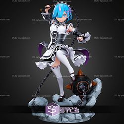 Rem ReZero 1 8 And Weapon STL Files 3D Model