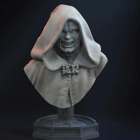 Darth Sidious Bust 3D Printer Files | Assembly STL Model