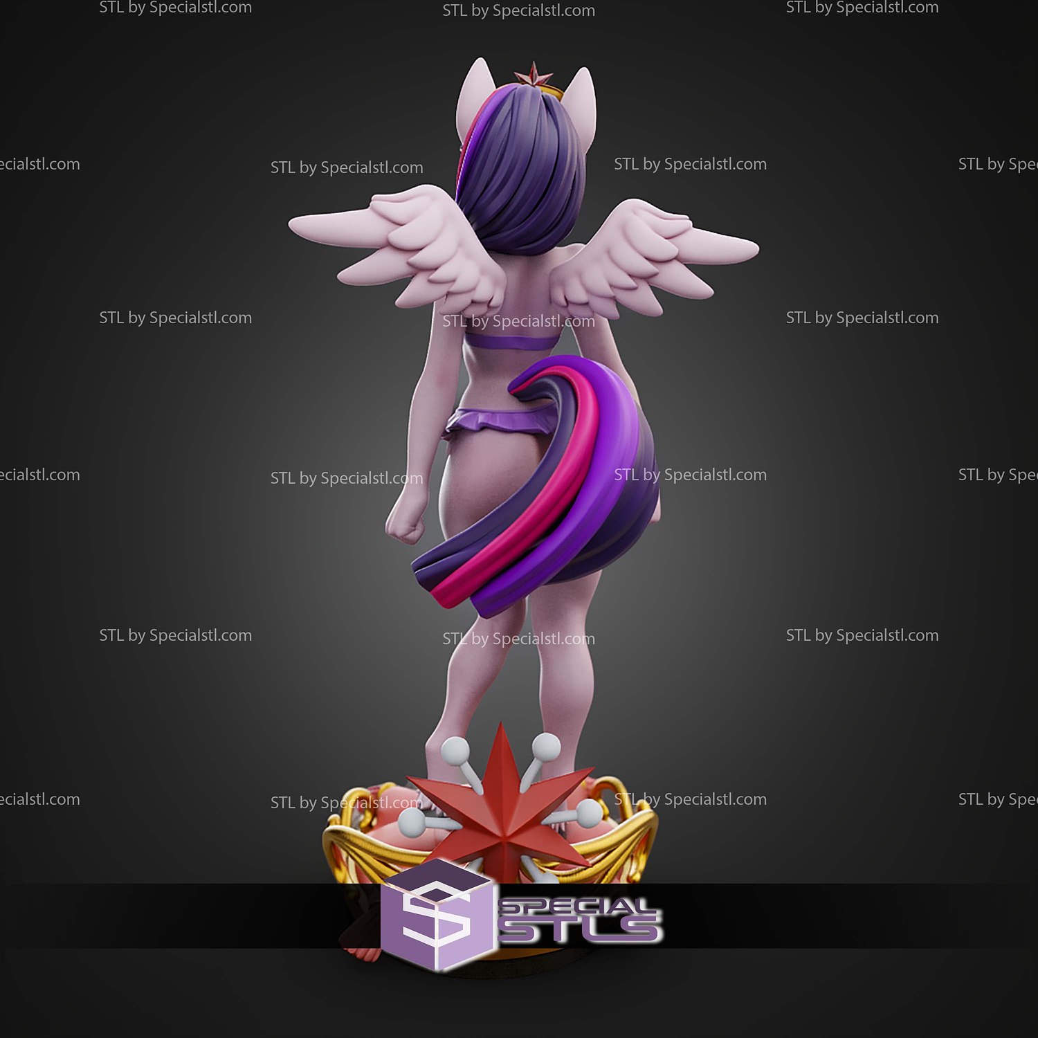 Princess Twilight Human Form Alternative STL Files 3D Model — view 2