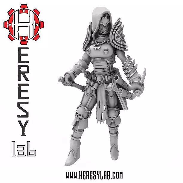 Heresylab - Dark Elf  Nataris Female Assassin 3D STL Model