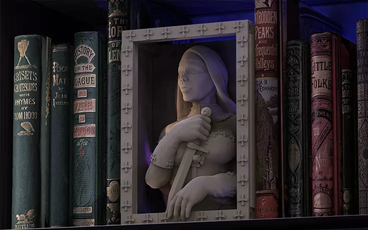 Nun Booknook 3D STL Model