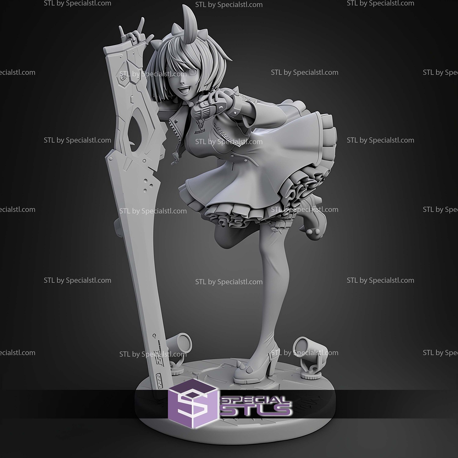 Elphelt Guilty Gear STL Files 3D Model — view 4