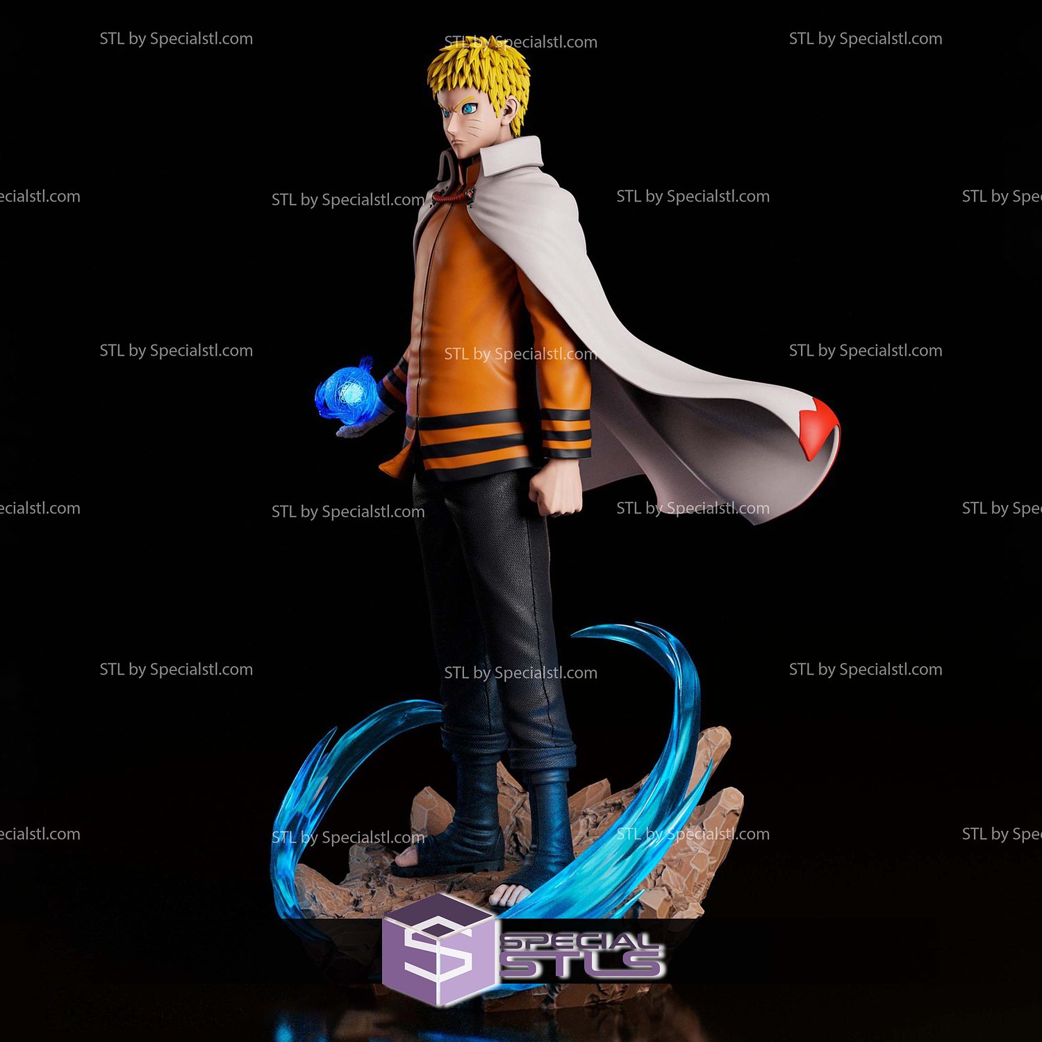 Naruto Uzumaki Hokage STL Files 3D Model — view 2