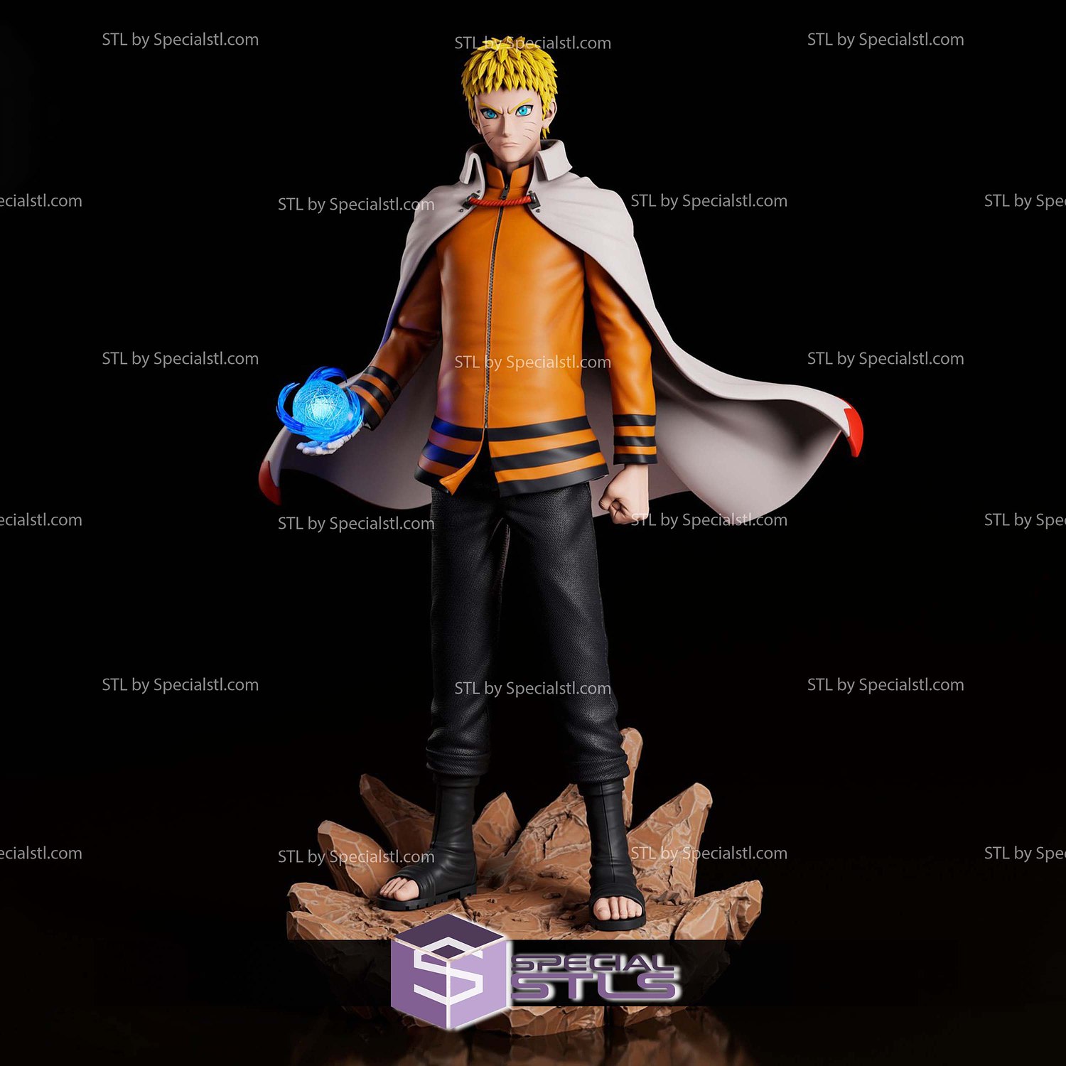 Naruto Uzumaki Hokage STL Files 3D Model — view 3