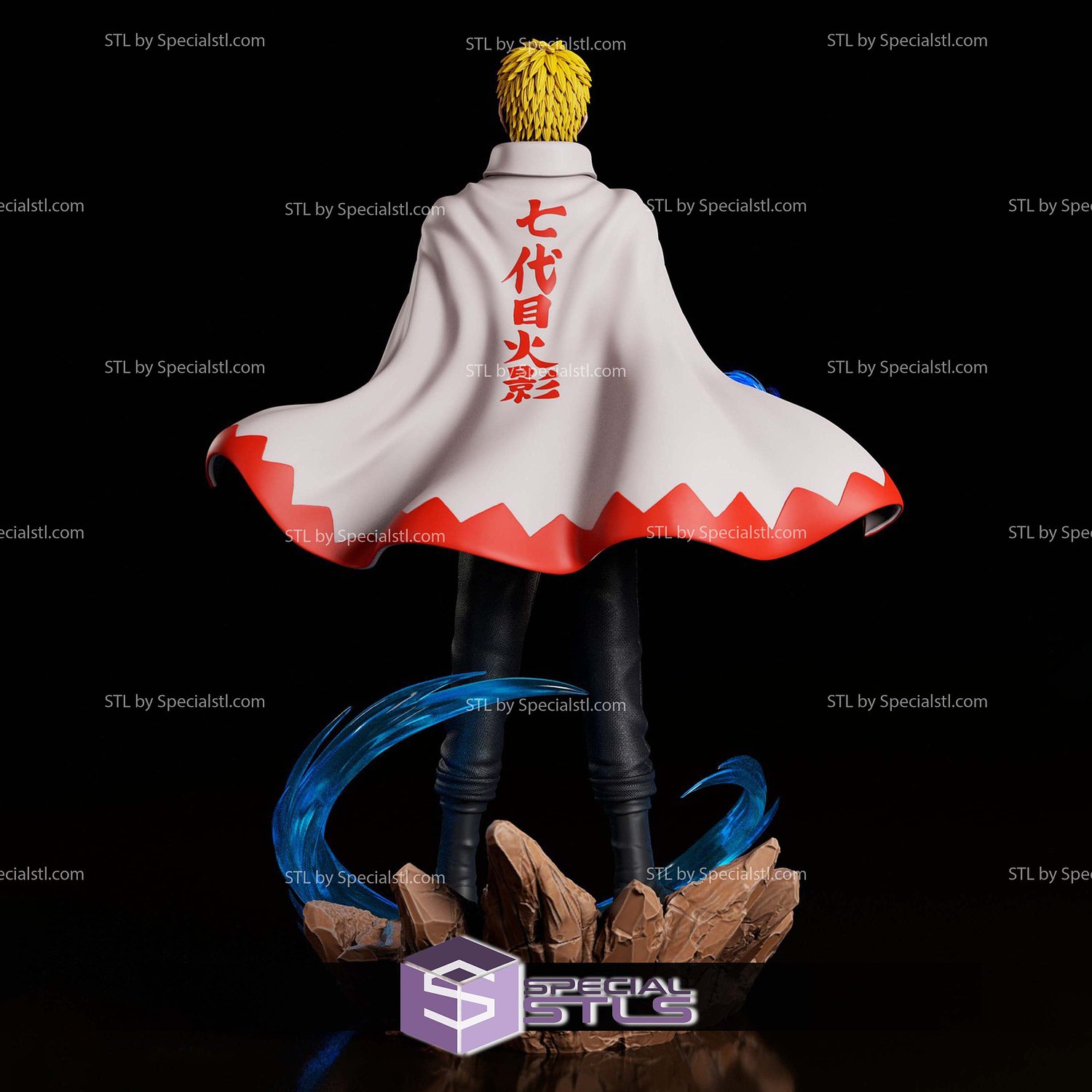 Naruto Uzumaki Hokage STL Files 3D Model — view 6