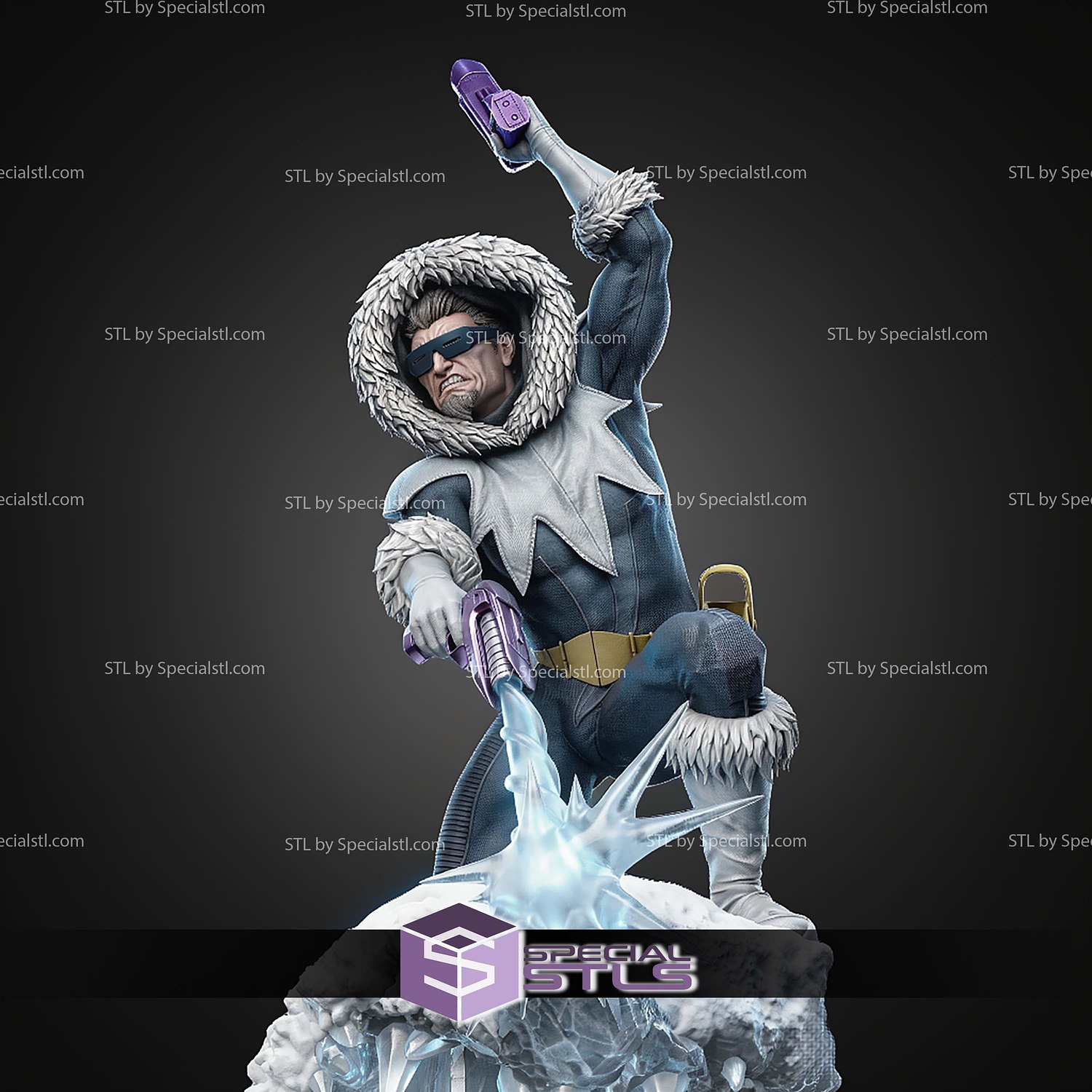 Captain Cold Freeze Flash 520mm STL Files 3D Model — view 3