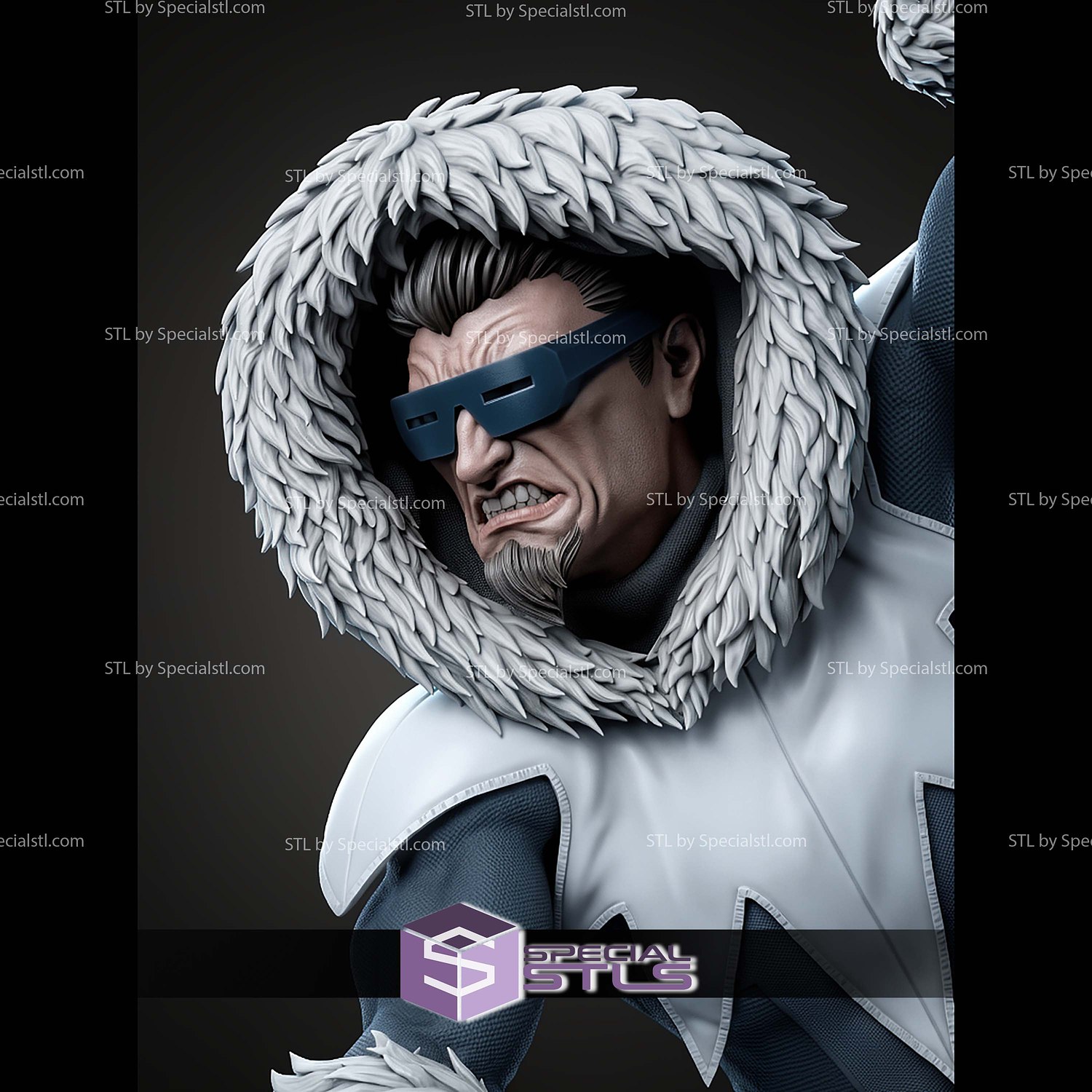 Captain Cold Freeze Flash 520mm STL Files 3D Model — view 4