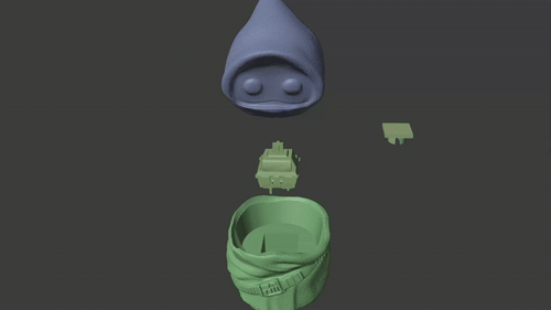 Star Wars Jawas - Clicker - Springhead & Mini Lamp Set - No Supports 3D Print STL/3MF Model — view 3
