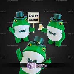Super Basic STL Rude Frog St Patricks Day 3D Model