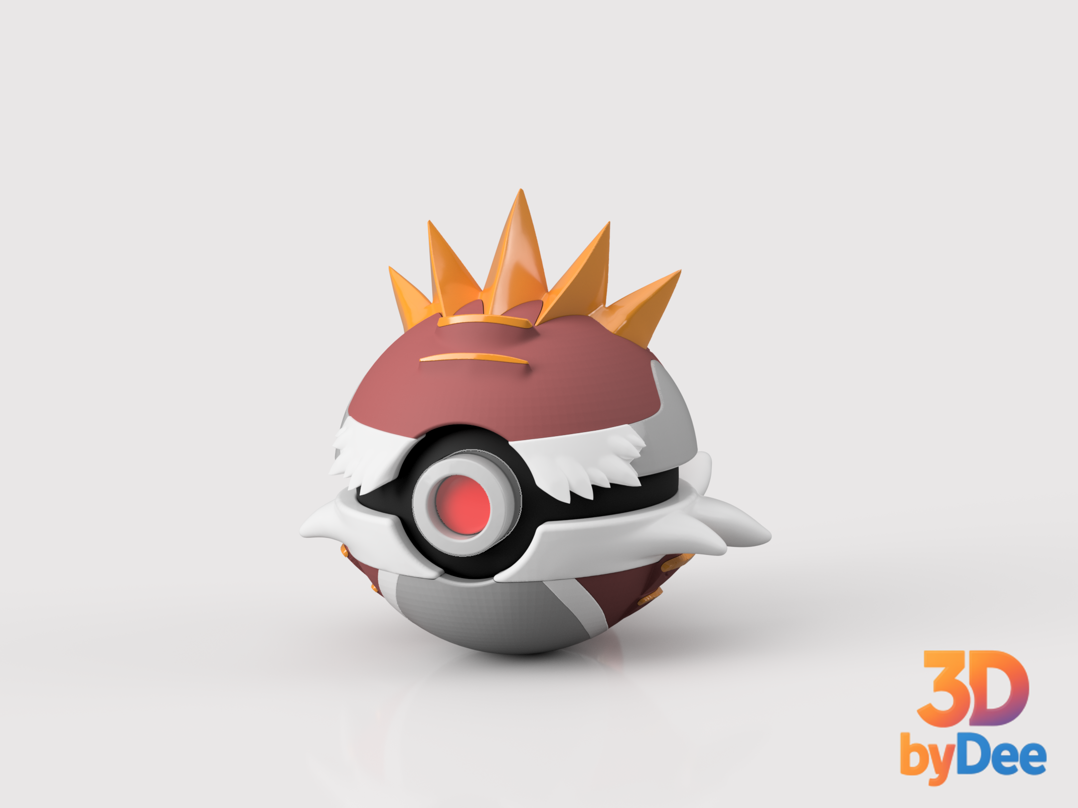 Tyrantrum Poke Ball 3D 3MF Model — view 2