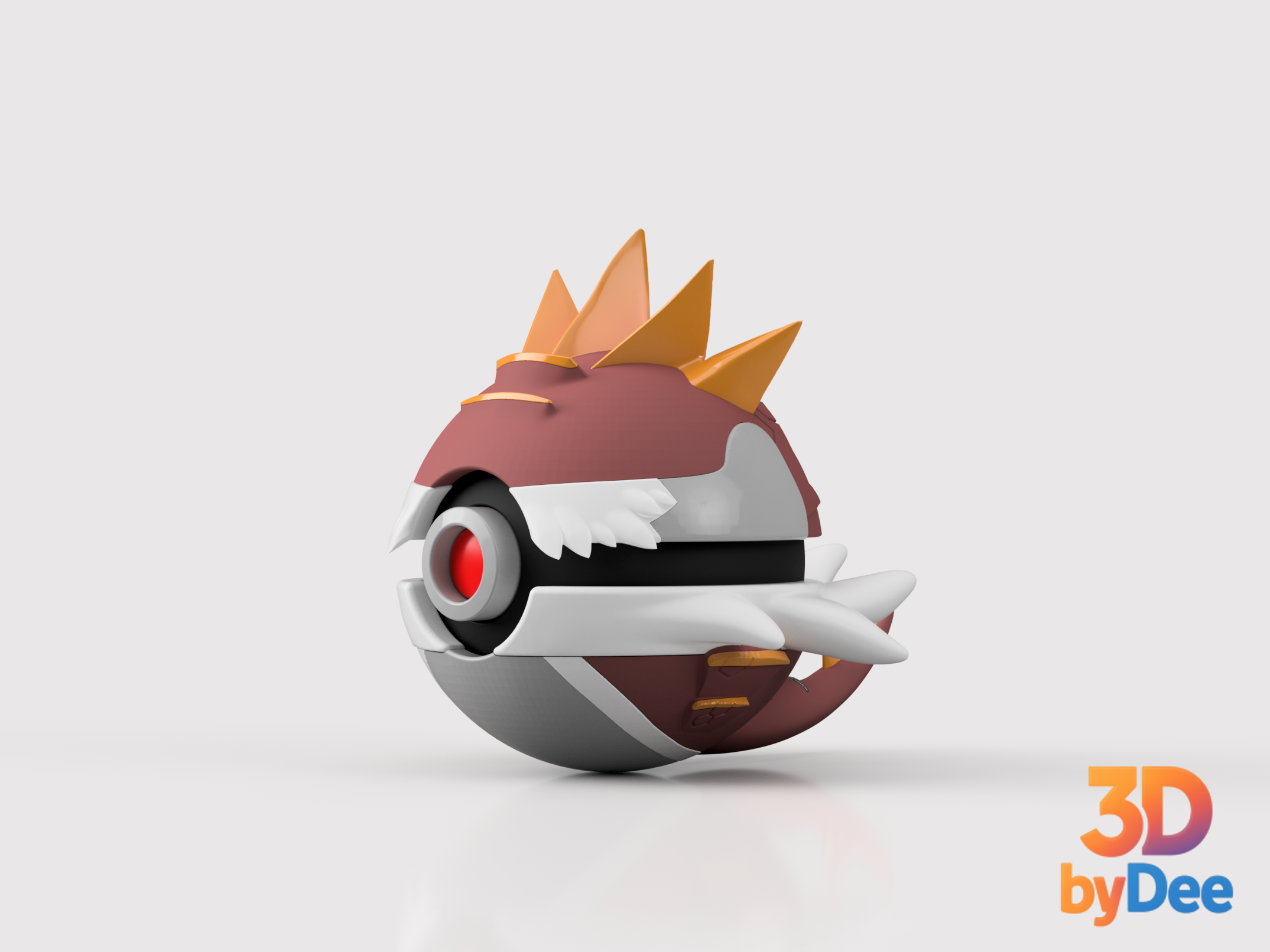 Tyrantrum Poke Ball 3D 3MF Model — view 3