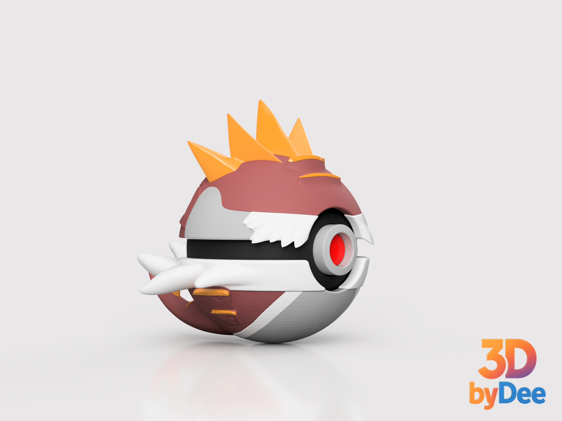 Tyrantrum Poke Ball 3D 3MF Model — view 6