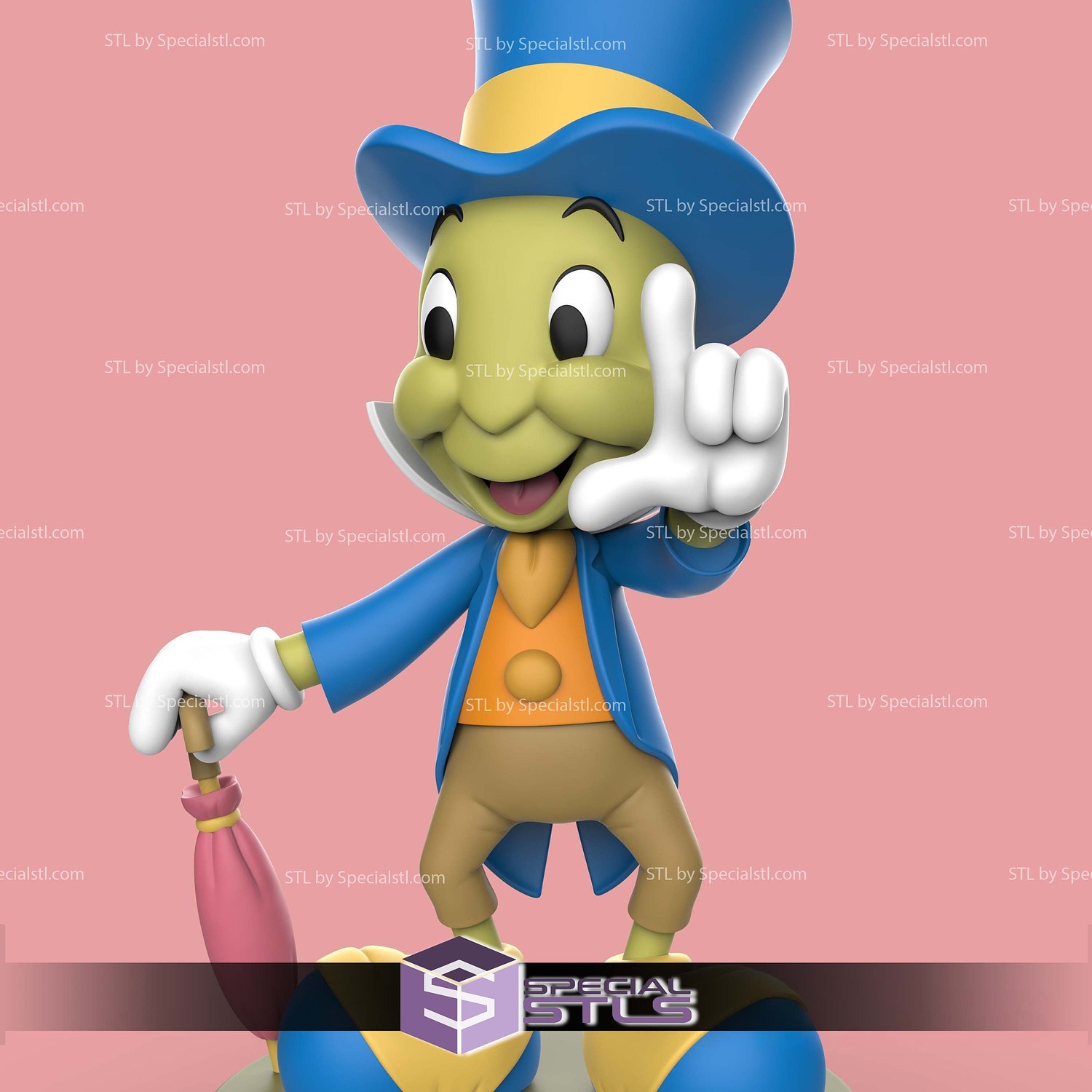 Jiminy Cricket Sculptures 3D Printing STL Model — view 2