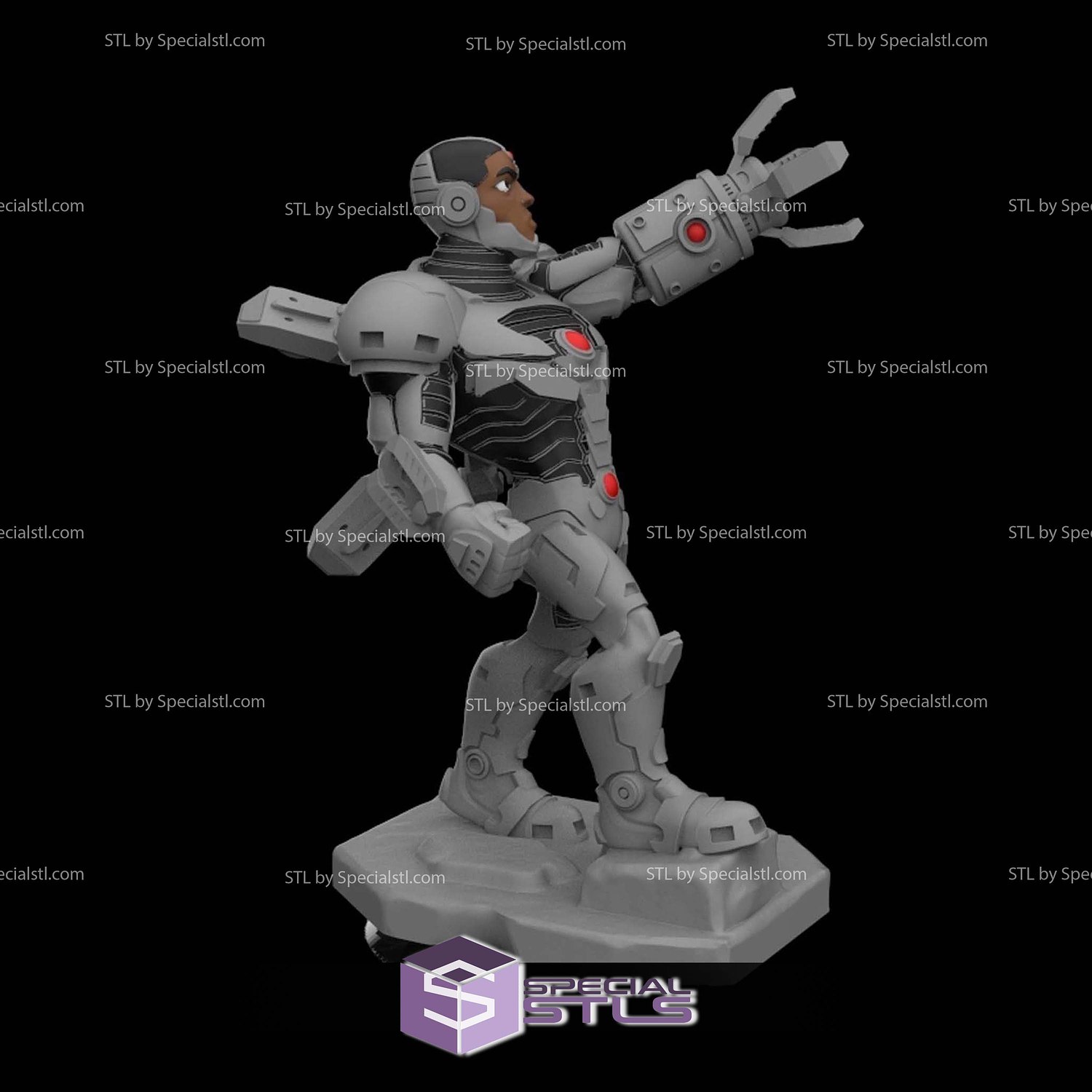 Disney Infinity Style STL Collection - Cyborg 3D Model — view 2