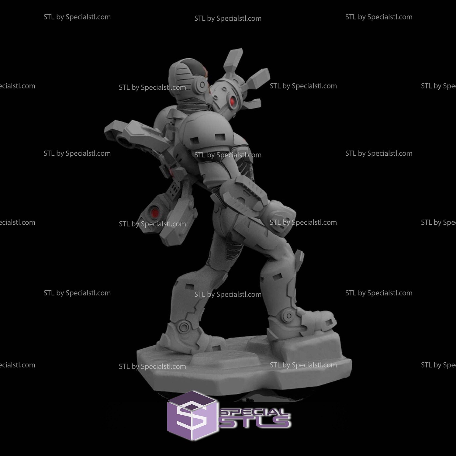 Disney Infinity Style STL Collection - Cyborg 3D Model — view 3