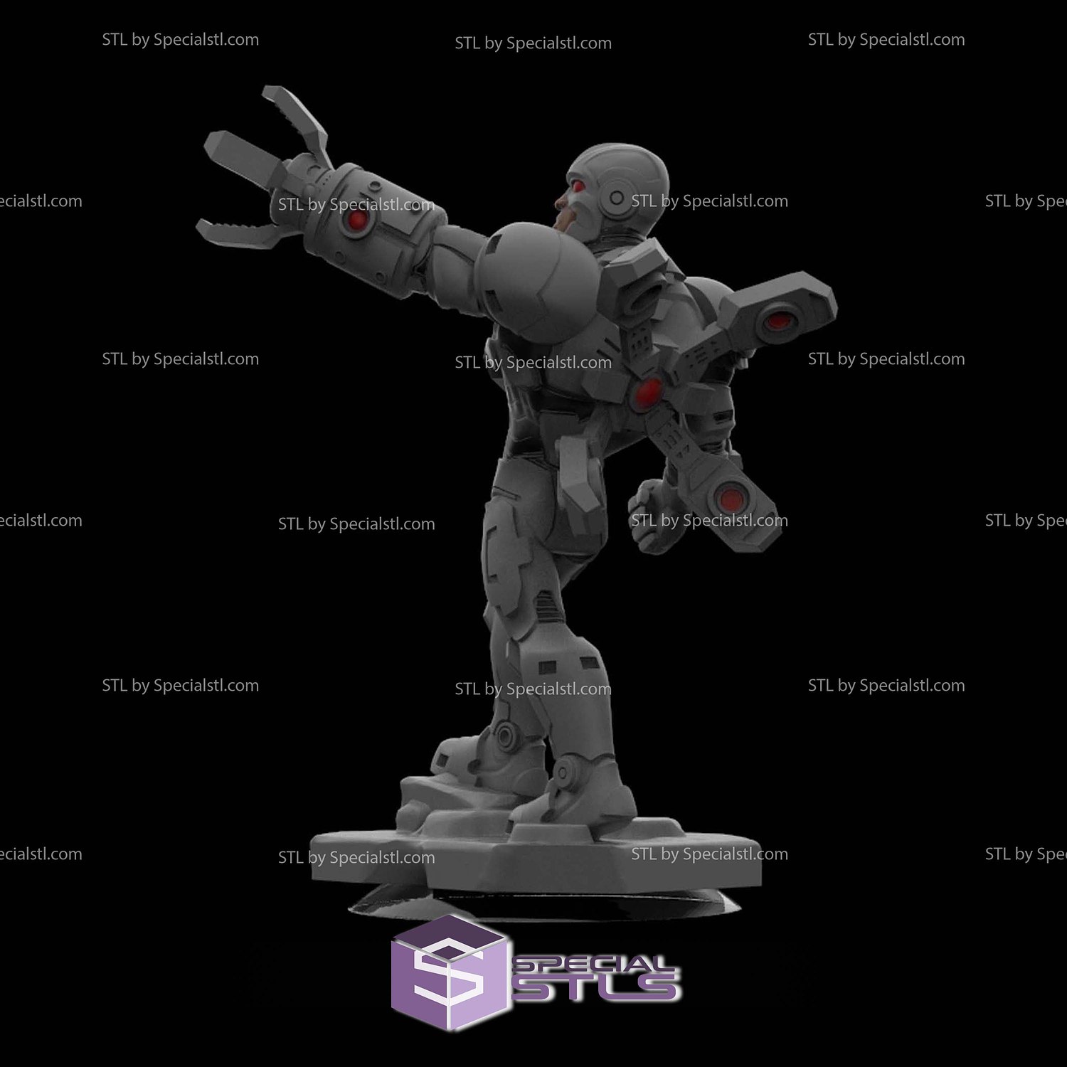 Disney Infinity Style STL Collection - Cyborg 3D Model — view 4