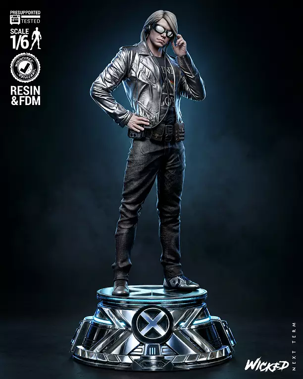 Wicked Marvel Quicksilver Sculpture 3D JPG Model