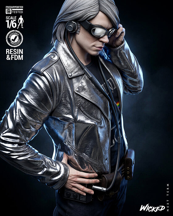Wicked Marvel Quicksilver Sculpture 3D JPG Model — view 7